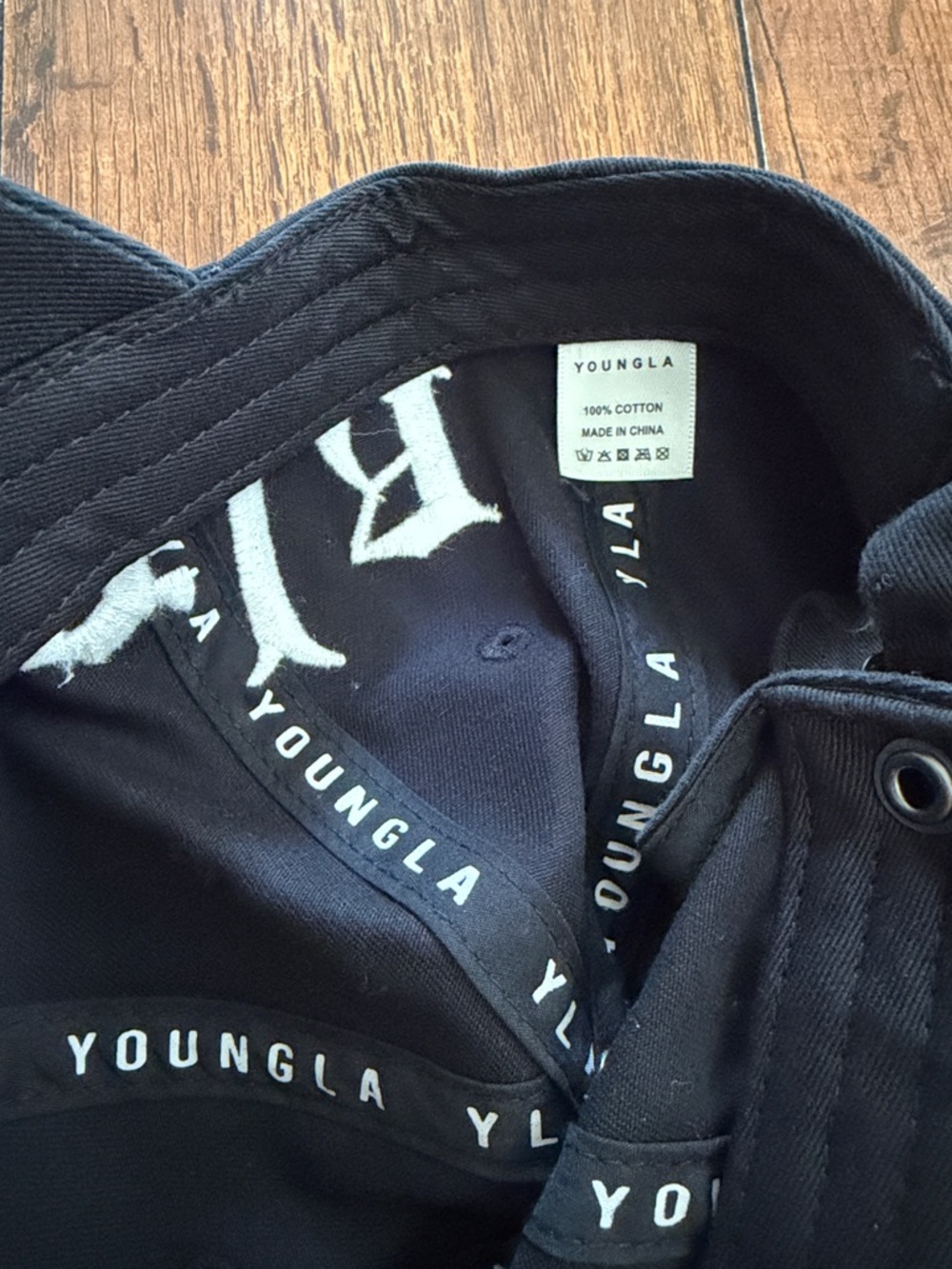 YoungLA Black dad Hat - Picture 2 of 3